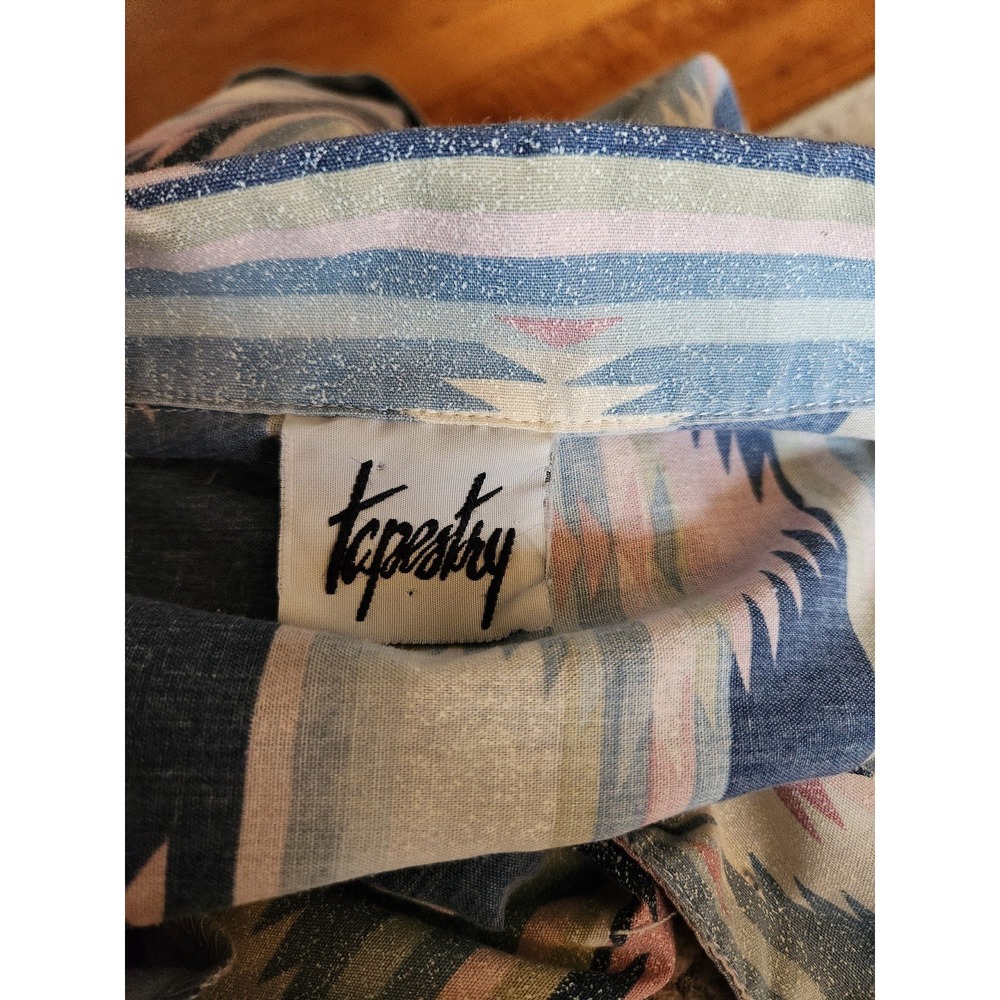 80s Blue and Pink Southwest Inspired‎ Shirt - Picture 4 of 4